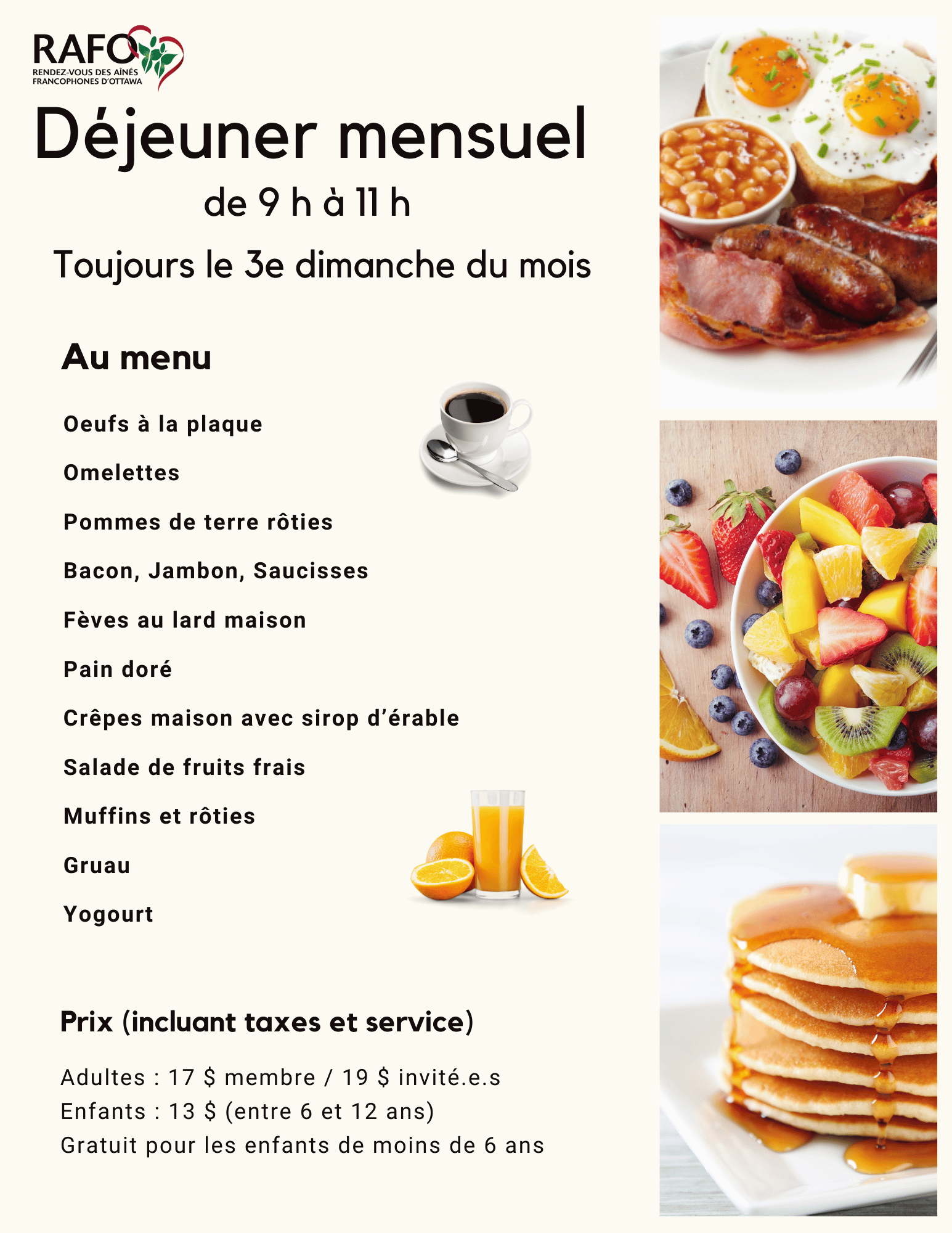 Déjeuner mensuel